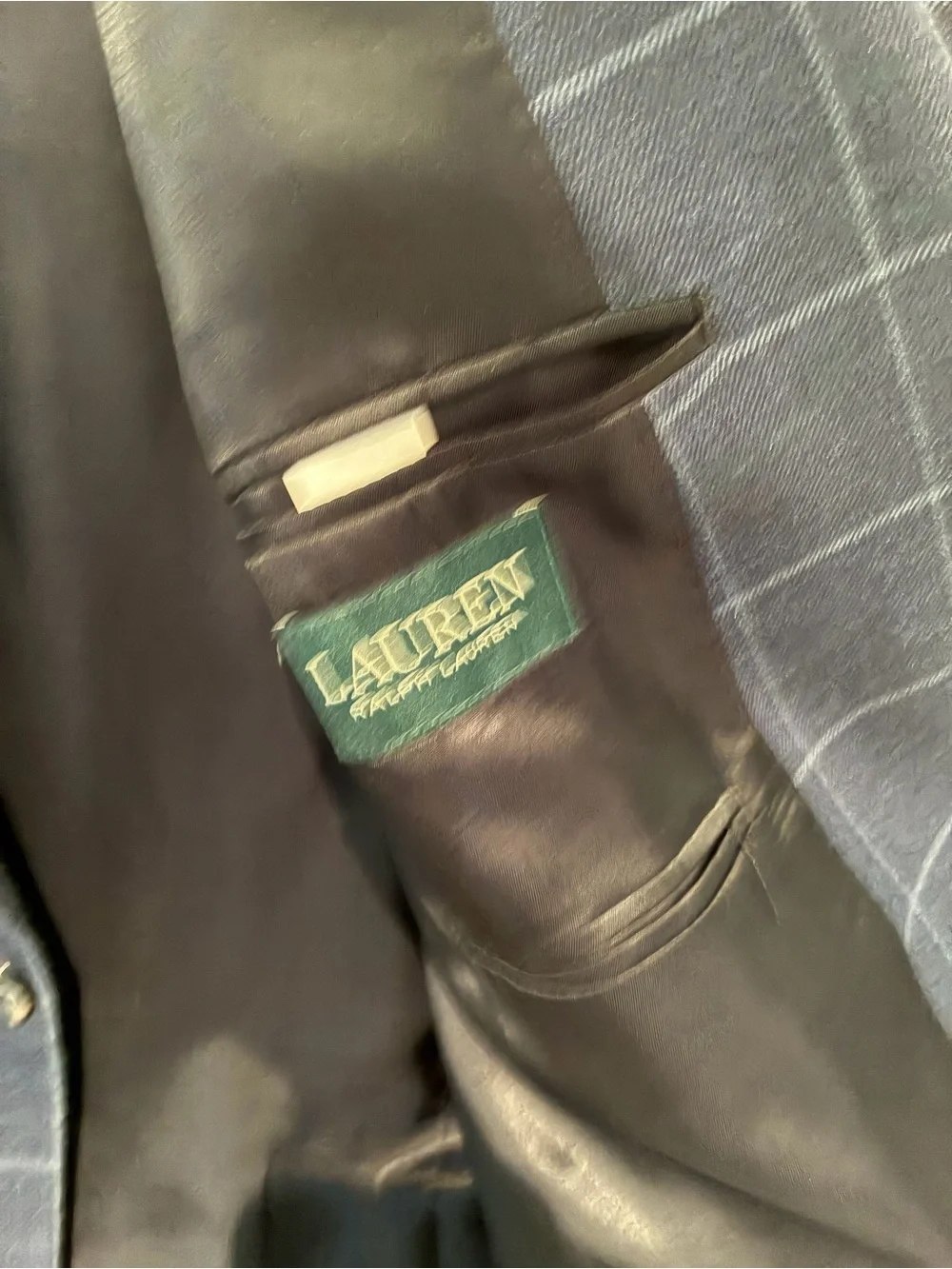 Lauren Ralph Lauren Men's Navy Windowpane Blazer